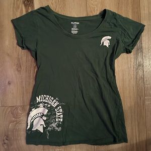 Knights Apparel ProEdge MSU Michigan State University Green White T-shirt Large